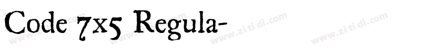 Code 7x5 Regula字体转换